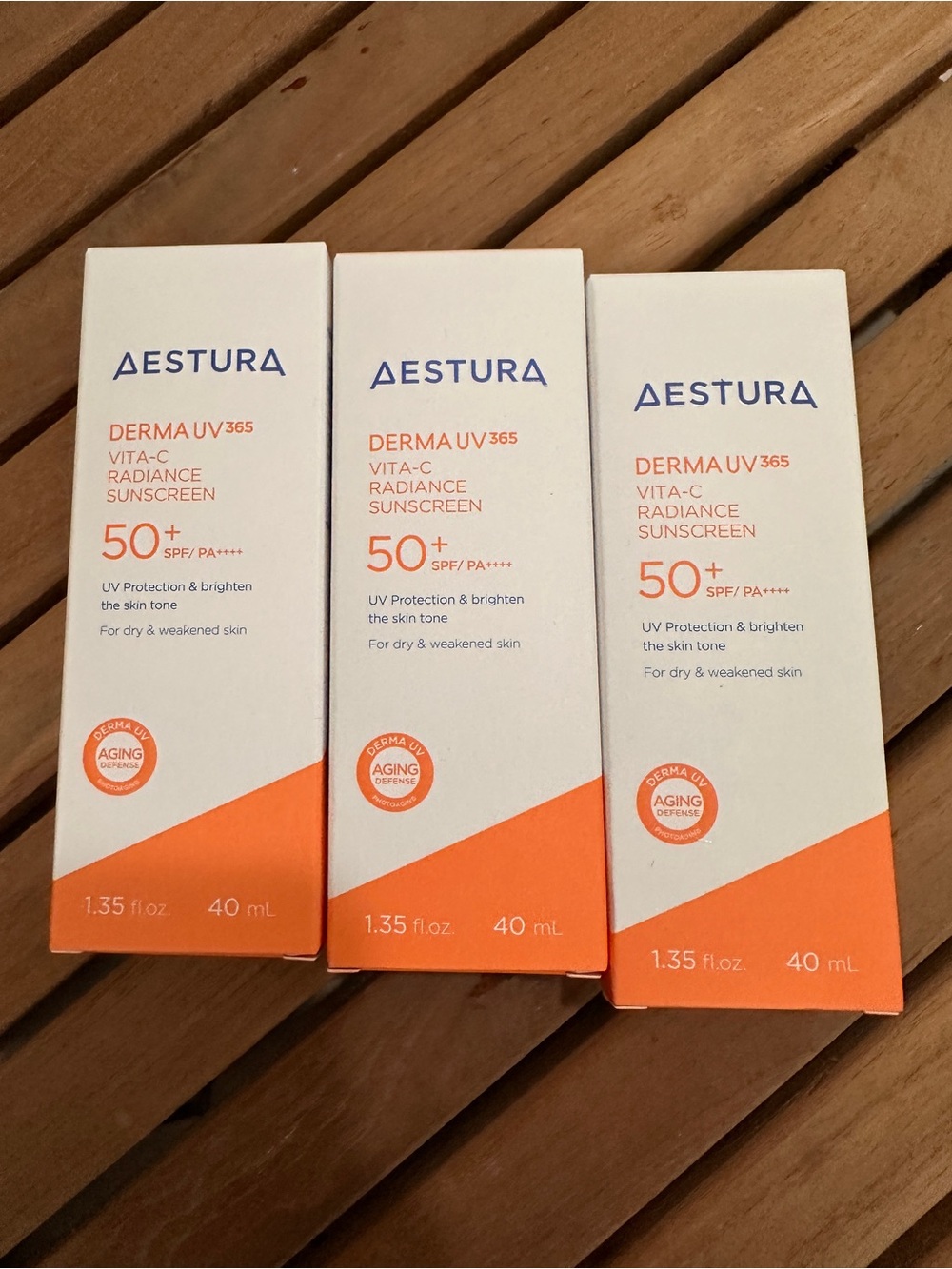 Aesstura Derma UV365 Vita-C Radiance Sunscreen SPF 50+ (3Pc) UNOPENED